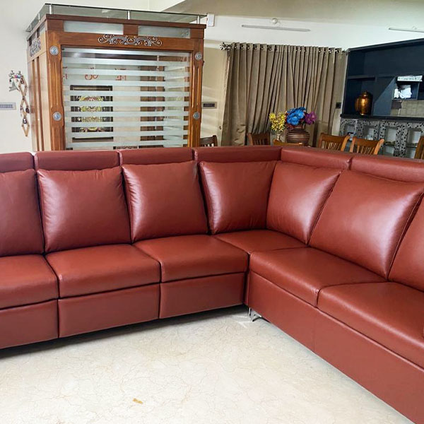 l shape leather sofa