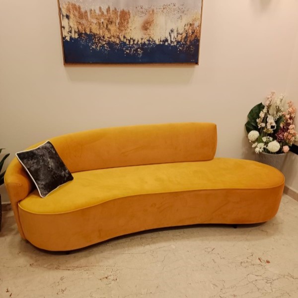 suhaus yellow color single sofa