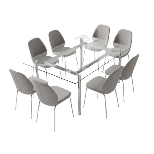 glass dining table set suhaus