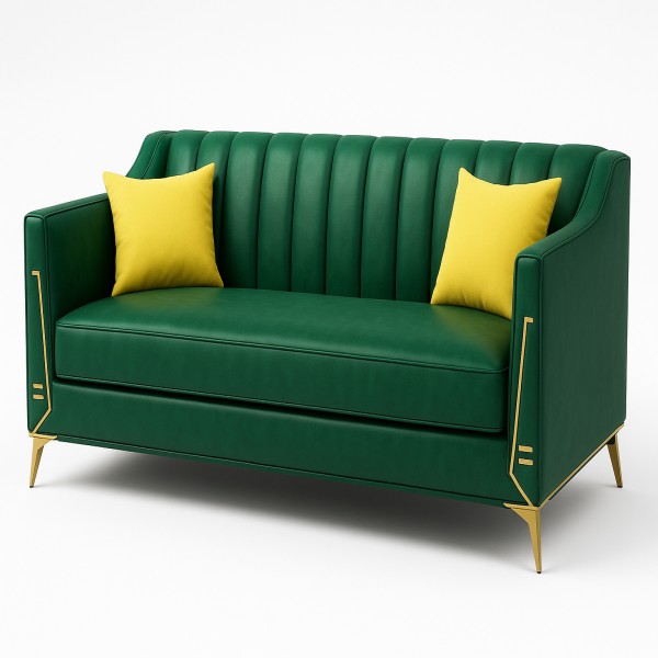 green colour sofa set