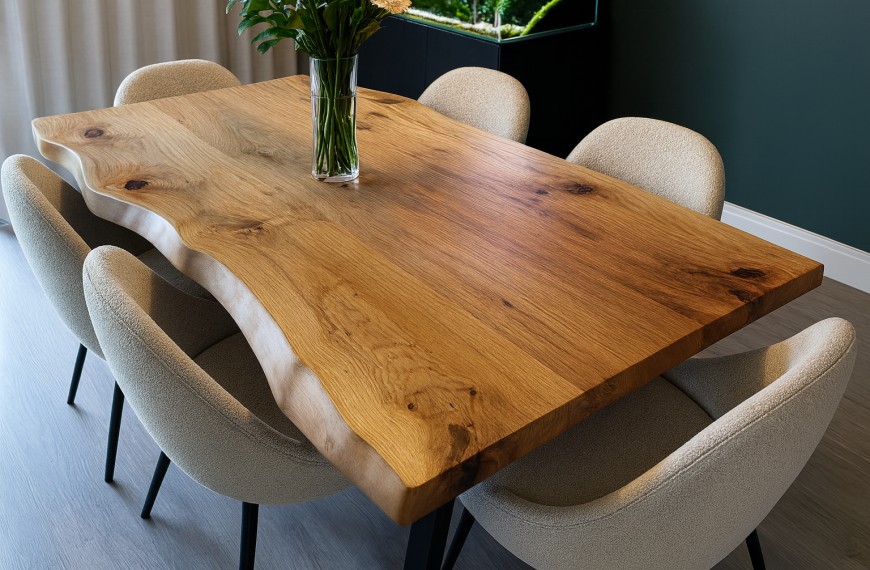 6 seater wooden dining table