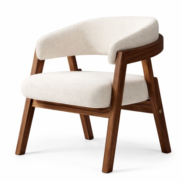 Mid-century modern walnut accent chair