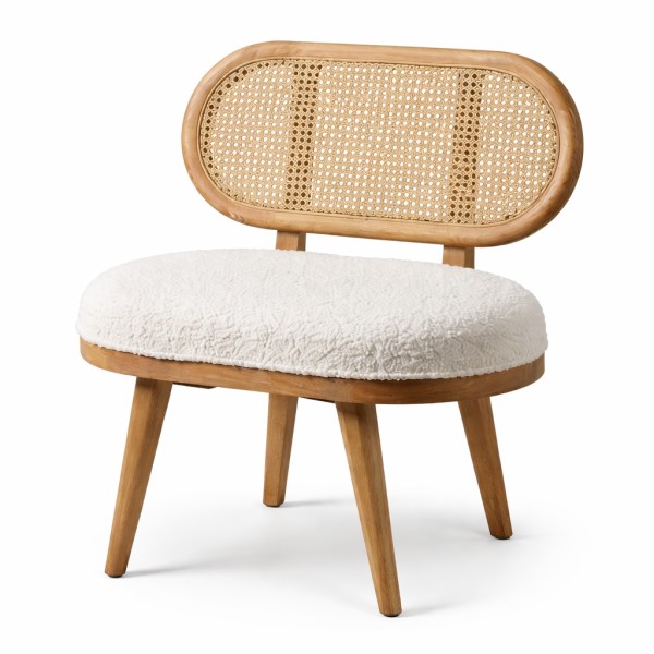Mid-century modern woven cane chair