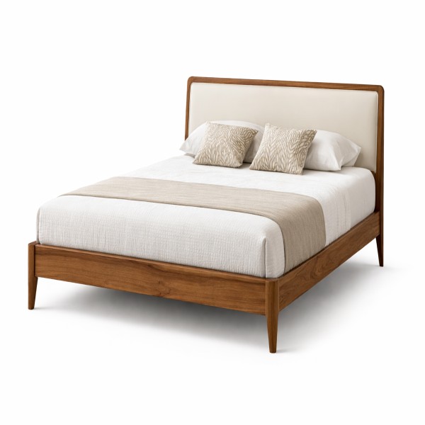 Minimalist mid-century modern bed design