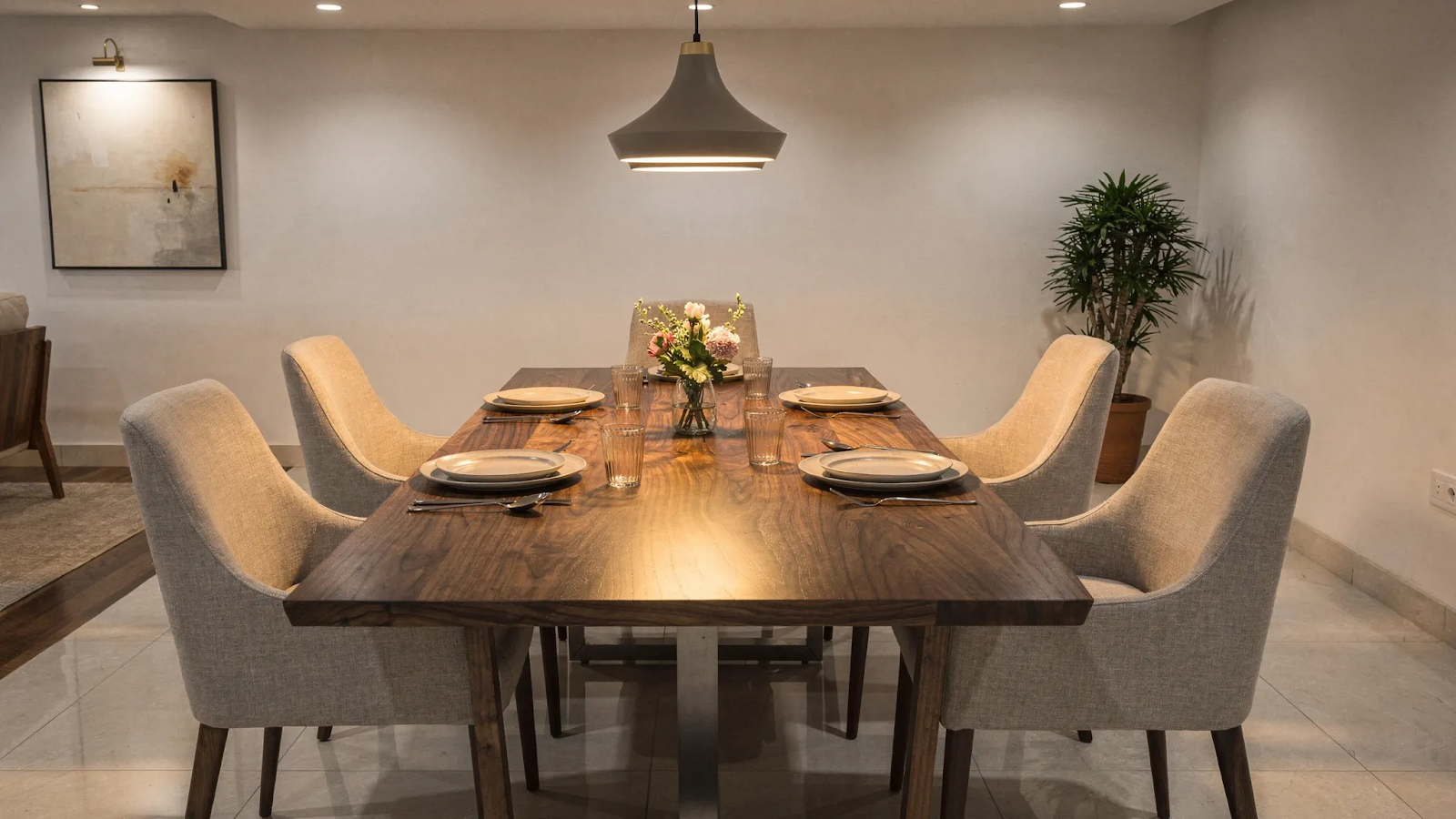 Teak wood dining table