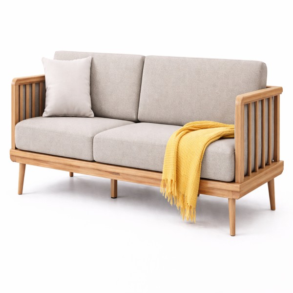 simple wooden sofa