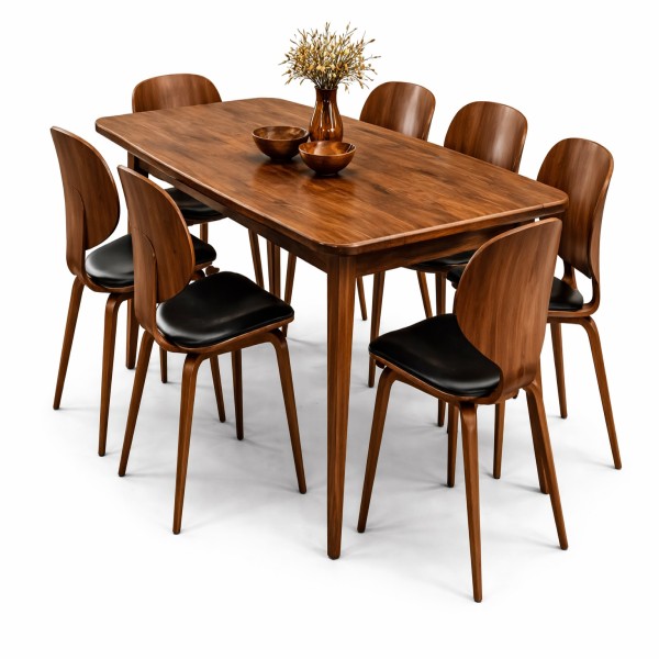 Mid-century modern dining set arrangement