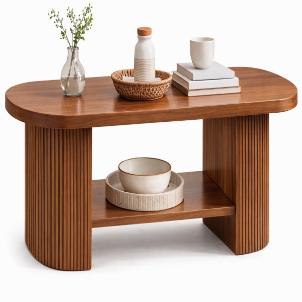 Mid-century modern walnut coffee table (1)