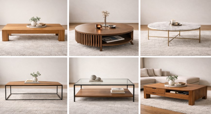 Modern coffee table collection in grid suhaus