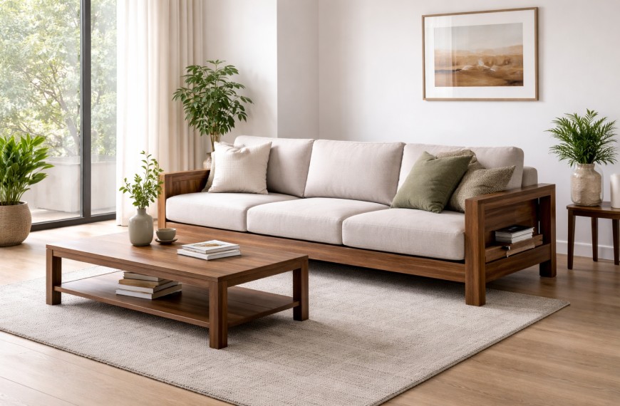 customized wooden sofa