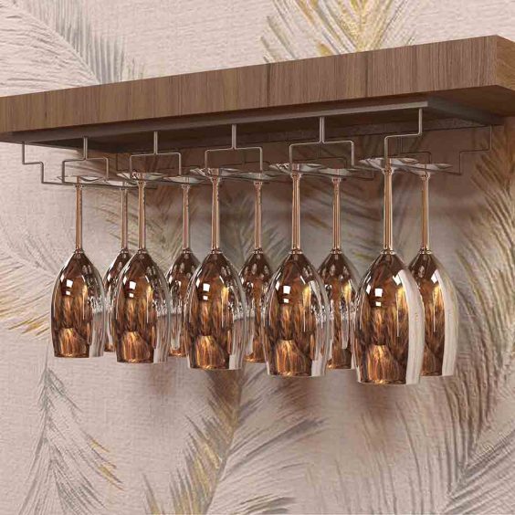 Suhaus-Wine Rack-Diamond-Grey-Side
